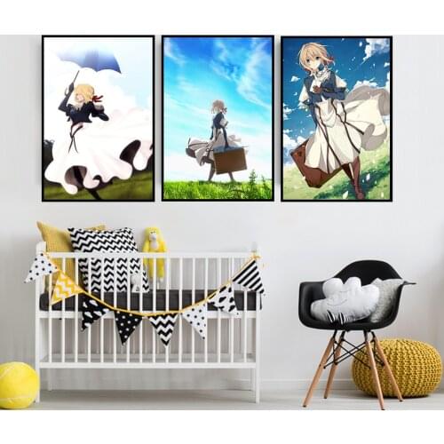 Popular Anime Violet Evergarden Poster Canvas Living Room Decoration Home Wall Art
