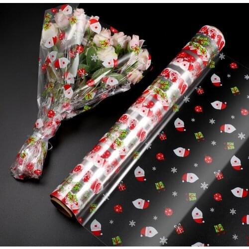 STOBOK Transparent Cellophane Paper 2.5 Mil Thickness Xmas Wrapper Packing Paper Decorative Cellophane Wrapping Sheet Roll