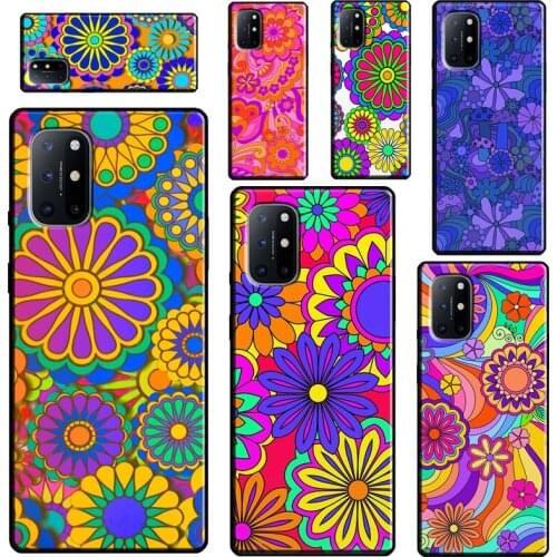 Psychedelic Flowers For OnePlus 9 Pro 8 Pro Nord 8T 9R Case Cover For Realme 8 Pro 6 7 Q3 Pro GT C21 C11 C3