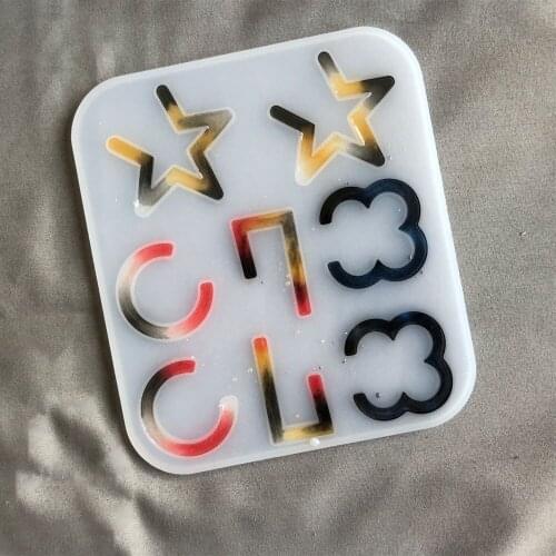 Hole earrings silicone mold DIY jewelry jewelry mold UV resin clay mold decoration tool accessories
