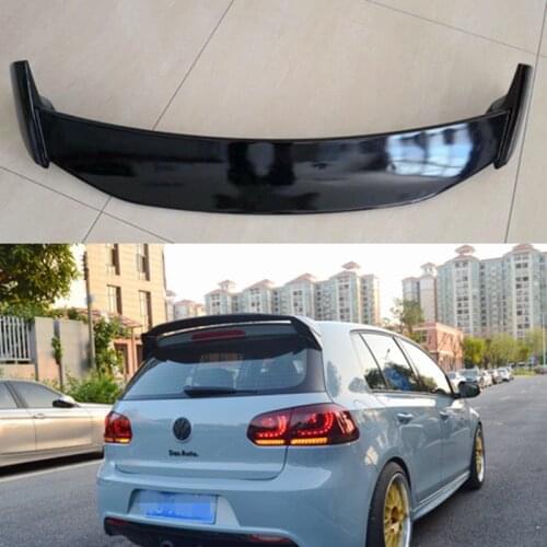 For Volkswagen VW Golf 6 MK6 Spoiler 2010 2011 2012 2013 High Quality ABS Material Car Rear Wing Trunk Accessories Body Kit