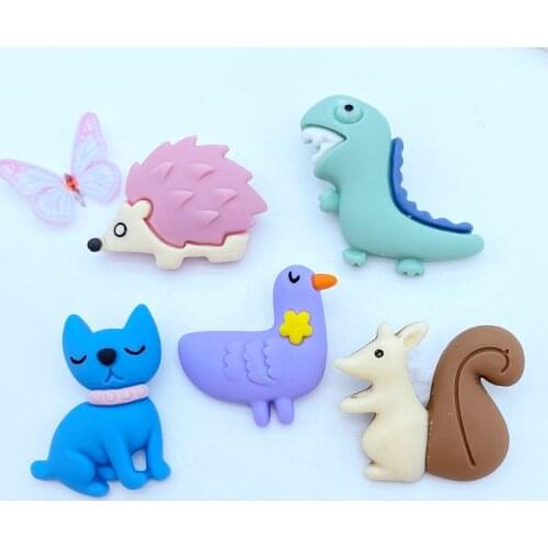 10/20Pcs New Cute Mini Cartoon Animal Flat back Resin Cabochons Scrapbooking DIY Jewelry Craft Decoration Accessorie K62