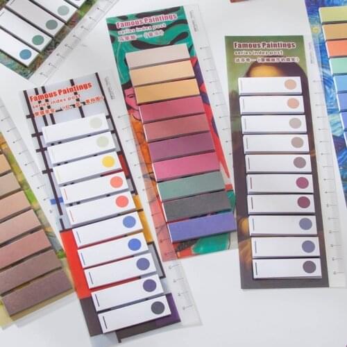 150 Sheets Famous Paingting Sticker Bookmark Marker Memo Flags Index Tab Sticky Notes
