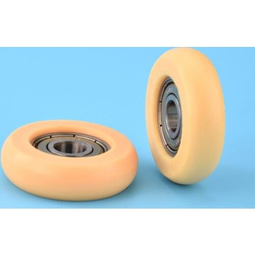 5pcs 8x36x10mm 608ZZ coated bearing round type pulley wheel delrin POM Roller for drawer track guide wheel silde rolling pulley