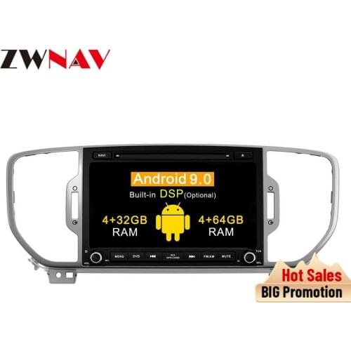 Android 9.0 car dvd Radio player for KIA sportage 2015-2019 gps navigation car multimedia stereo head unit with Octa Core 4+32GB
