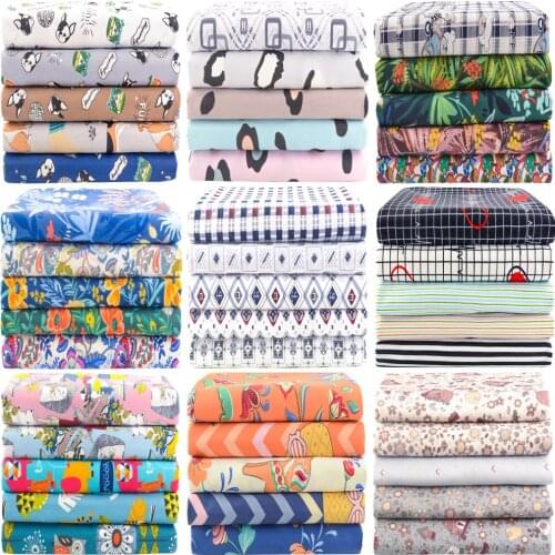 Booksew Cartoon Printed Colourful Pre Cut For Sewing Needlework Patchwork Handmade Material Assorted 100% Cotton Cloth Fabric