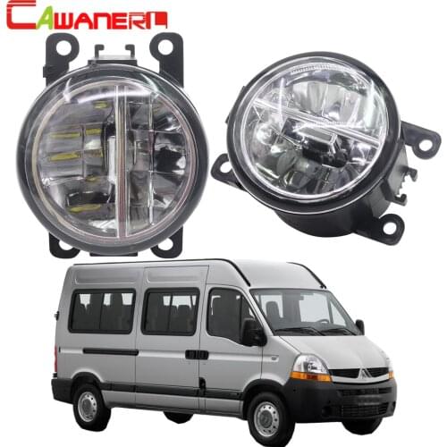 Cawanerl 2 X Car Styling LED Bulb Fog Light 4000LM 6000K White 12V DRL Daytime Running Light For Renault Master II 1998-2010