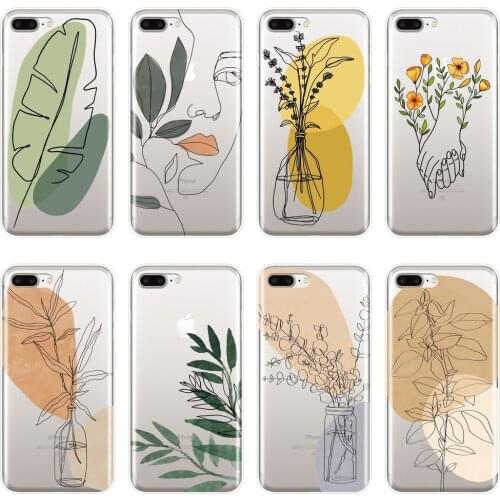 Aesthetic Flower Art Soft Silicone Phone Case For Apple iPhone 6 S 6S 7 8 X XR XS Max Back Cover For iPhone 8 7 6S 6 S Plus