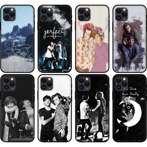 Black tpu case for iphone 5 5s se 2020 6 6s 7 8 plus x 10 XR XS 11 12 mini pro MAX back cover Larry Stylinson