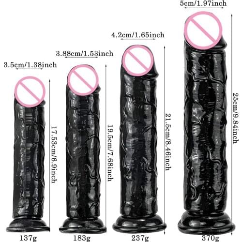Black Realistic Dildo 7 Inch Small Dildo with Strong Suction Cup for Hand-Free Play Vagina G-spot Anal Simulate Adult Toys Woman