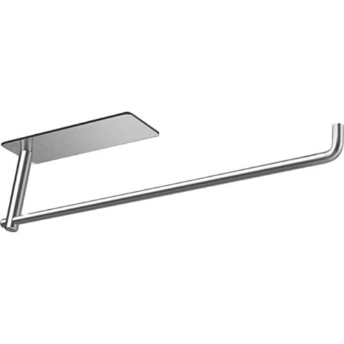 Paper Towel Holder Under Kitchen Cabinet Self Adhesive Towel Paper Holder Stick on Wall SUS304 Stainless Steel