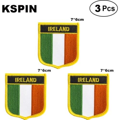 Ireland Shiled Shape flag patches national flag patches for Cothing DIY Decoration