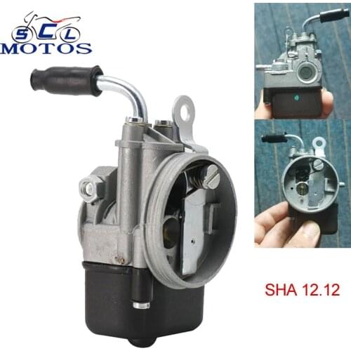 Sclmotos- Motorcycle Carburetor 2 Stroke Dellorto R2219 SHA 12.12 for Piaggio Bravo 50CC VESPA Si Ciao Carburetor Moped Scooter