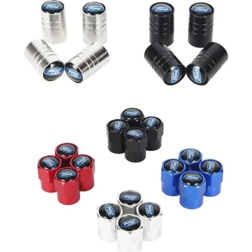 4pcs Car Tire Wheel Valve Stem Caps for Ford Puma Kuga F-150 Escape Kuga Mondeo Ecosport Fiesta Focus Car-styling Accessories