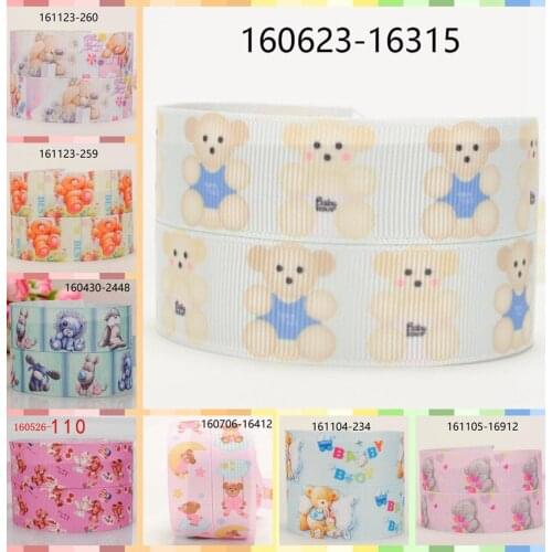 10yards -different sizes baby bear lovely cartoon ribbon printed Grosgrain ribbon DIY