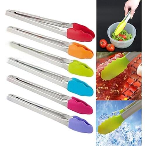 Kitchen Accessories plastic Silicone Kitchen Cooking Salad Serving Stainless Steel Handle Utensil Kitchen Tools Kitchen Gadgets