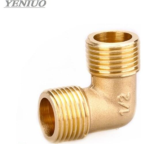 Brass Tube Fitting Adapter 90 Degree 1/8" 1/4" 3/8" 1/2" 3/4"BSP Pipe Water, oil and gas Elbow Fitting Coupler
