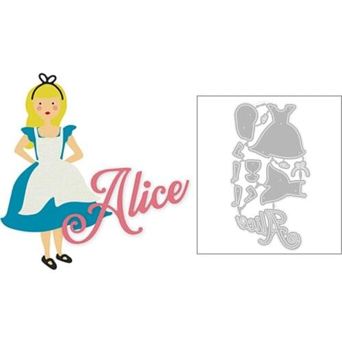 2020 Hot New Figure Lovely Maid Girl Bow Letter Word Lice Metal Cutting Dies Foil and Scrapbooking For Card Making Cut no stamps