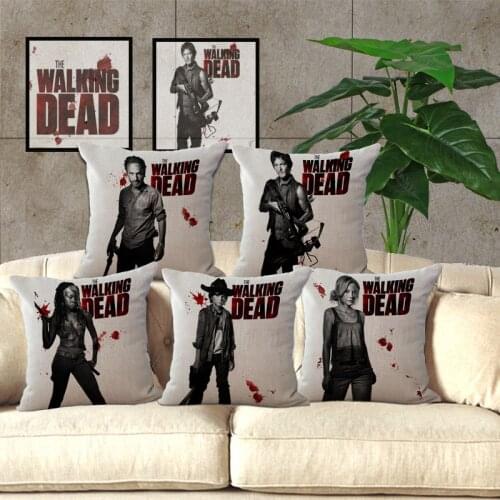 Hot Fashion Home Decorative Pillowcase For Home Hotel Hug Pillow cover Case 1 piece 45X45cm The Walking Dead Series Pattern