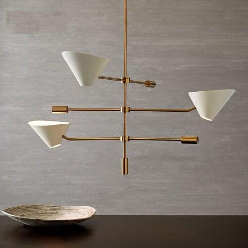 Champagne metal Pendant Light white lampshade Pendant Lamp For Parlor Study Bedroom Hotel Suspension Home Pendant Lamps PA0496