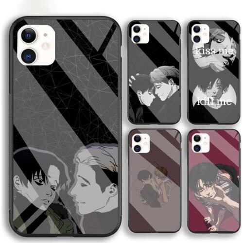 Kill Stalker Soft Cover Phone Case For Iphone 6 6s 7 8 Plus XR X XS XSmax 11 12 Pro Mini Max Tempered Glass