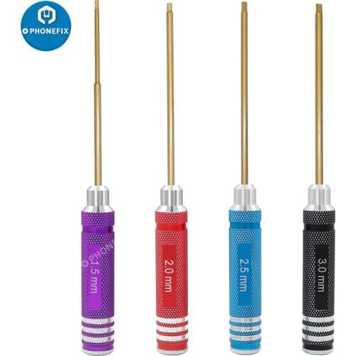 4 IN 1 Hex Screwdrivers RC Screwdriver Tools Kit 1.5/2/2.5/3mm Hex for RC Helicopter RC Boat RC Cars Quadcopter Drone Repair