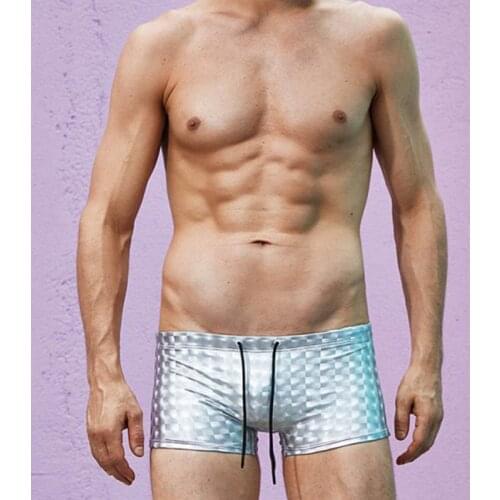 New Men Swimwear Swimsuit Sexy Swim Briefs Beach Wear Swimming Boxer Trunks Shorts Beachwear Slip Spa Bathing Suit Shiny