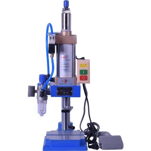 Single Column Pneumatic Punching Machine 100KG Small Adjustable Force 220V/110V Bearing Press Thrust Combination Puncher
