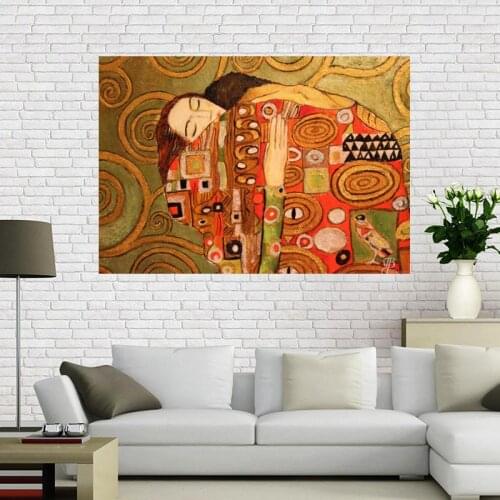 Custom gustav klimt Poster home Decoration cloth fabric wall poster print Fabric Print 27*40cm 30*45cm Drop Shipping