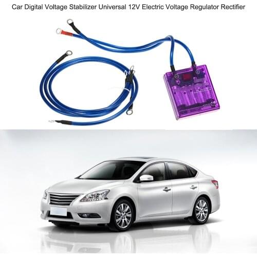 Universal Electric Voltage Stabilizer Regulator Car Digital Voltage Stabilizer12V Electric Voltage Regulator Rectifier Car styling