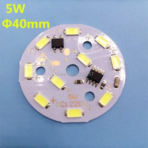 10pcs ac 220v led pcb SMD5730 5w integrated ic driver White/ Warm White Light Source For LED Bulb