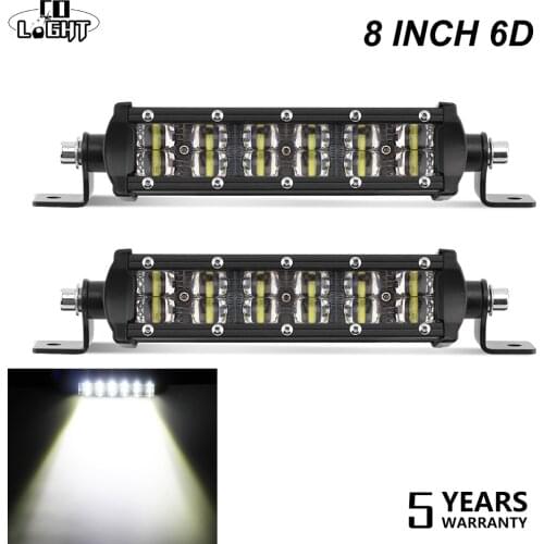 CO LIGHT 8 inch 6D Led Working Lights 36W Auto Car Driving Lamp Offroad Light Bar Combo for 4x4 Trucks Lada Tractor ATV Led Bar
