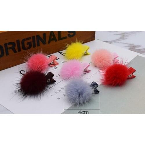 Korean edition pet hair ornaments cute pet hair clip puppy mink dog hairpin