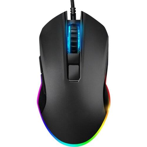 V1 Wired Mouse USB RGB Mice LED Backlit Ergonomic 6 Buttons 3200DPI Gaming Mouse For Laptop PC Computer Gamer Support Macro