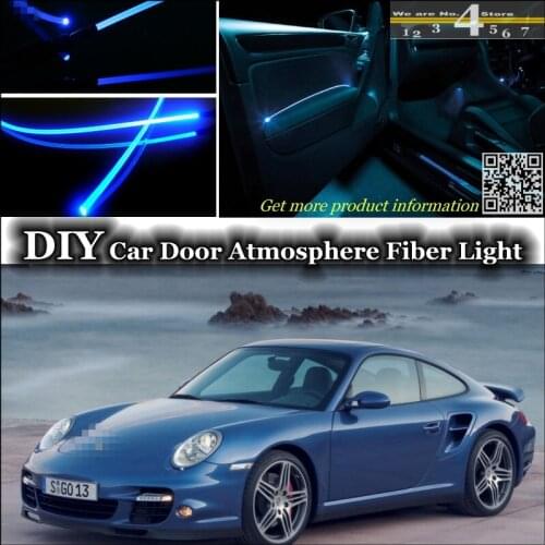 Interior Ambient Light Tuning Atmosphere Fiber Optic Band Lights For Porsche 911 GT GT1 GT2 GT3 912 959 Carrera Inside Door