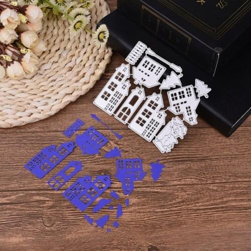 Christmas House Cutting Dies Stencil DIY Scrapbooking Embossing Paper Card Decor