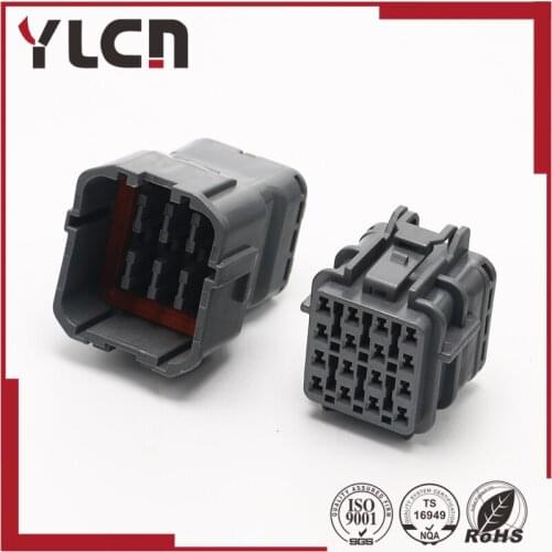 High Quality 16pin auto waterproof electrical 16way wiring harness gray connector 7123-7564-40
