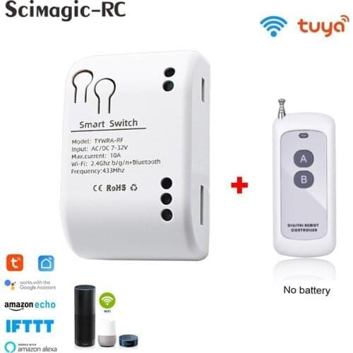 Wifi Smart Switch Tuya 433 Mhz Wireless Remote Control Switch Relay Receiver Module RF Transmitter Electronic Lock Control