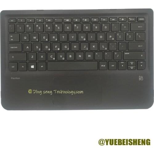YUEBEISHENG New For HP Pavilion X360 11-K 11-K000 K100 K204TU K051TU K051 TPN-W117 palmrest upper cover US keyboard Touchpad