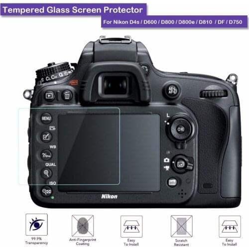 9H Hardness Premium Tempered Real Glass LCD Screen Protector Shield Film For Nikon D4s / D600 / D610 / D800 / D800e Accessories