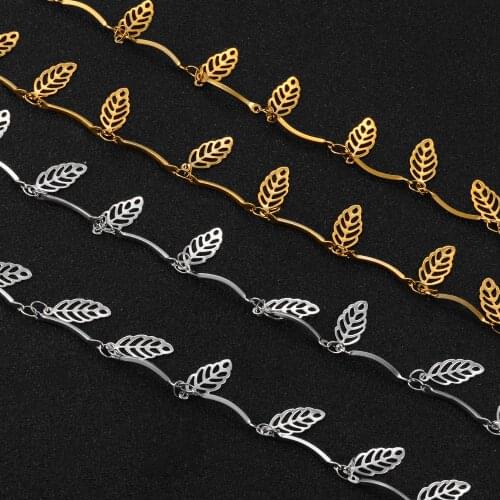 Stainless Steel Personality Multi-Necklace Leaf Pattern Fashion Lady Necklace