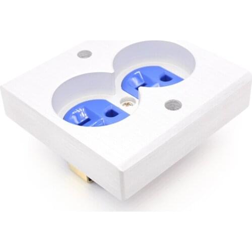 1 pcs blue High Quality Power US AC Power Receptacle Wall Outlet Copper plated Socket