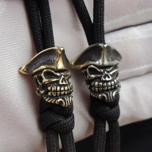 1PC Pirate Skull Knife Beads DIY Umbrella Rope Flashlight EDC Pendant Knife Beads Accessories Tools