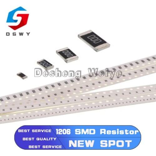 100Pcs 1206 SMD Resistor 0R ~ 10M 1/2W 0 1 10 100 150 220 330 Ohm 1K 2.2K 10K 100K 0R 1R 10R 100R 150R 220R 330R