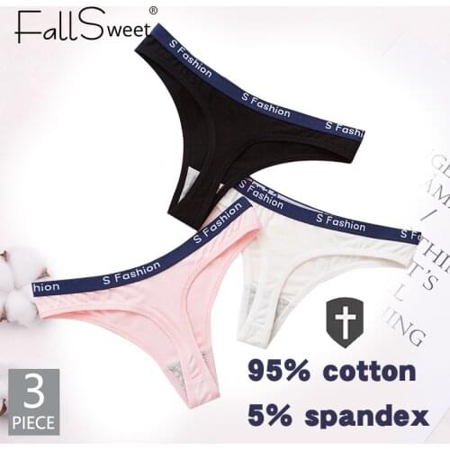3 Pcs/ Pack！Low-Rise Waist Cotton G-string Panties Women M-XL Comfortable Underwear Seamless Thong Breifs