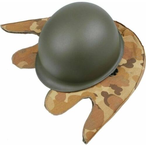 WW2 US ARMY SOLDIER M1 HELMET & VIETNAM WAR MITCHEL CAMOUFLAGE COVER REPRO OUTDOOR MILITARY HELEMT