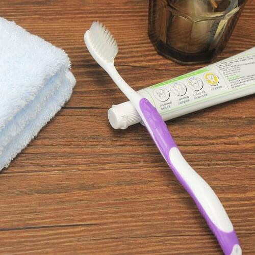 Free shipping 1PCS Double Ultra Soft Toothbrush Nano Brush Slender soft Dental Oral White Bristle and head