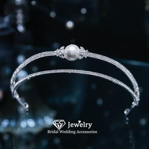 CC Wedding Crown Women Hair Accessories Engagement Jewelry Bridesmaids Hairbands High Quality Tiaras and Crowns Party Gift QS23