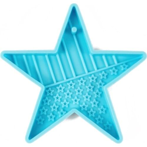 USA Flag Resin Mold American US Flag Keychain Pendant Mold Statue of Liberty Independence Silicone Resin Casting Molds