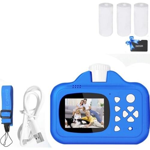 Instant Print Camera for Kids, 1080P Camera with Paper Films and 32GB Memory Card,Portable Digital WiFi Camera Toys